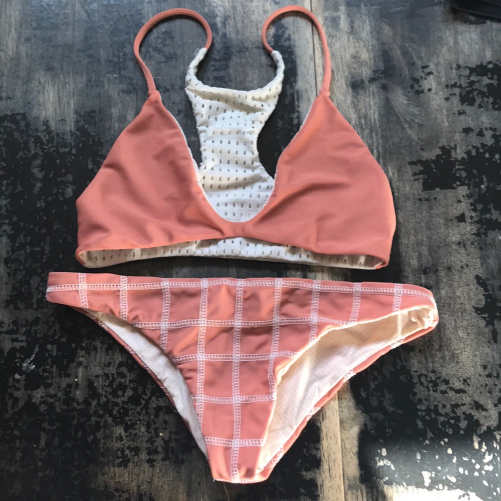Acacia Swim Set Papaya and Mesh